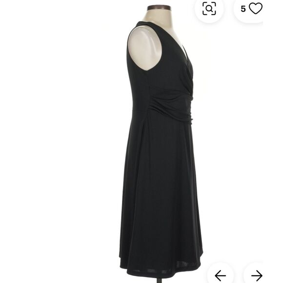 ~ NEW Lauren Ralph Lauren 16 LBD Cocktail Dress Black Asymmetrical LRL Lined - Picture 11 of 11